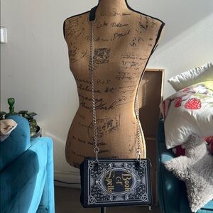 Black and Gold Book of Spells Handbag